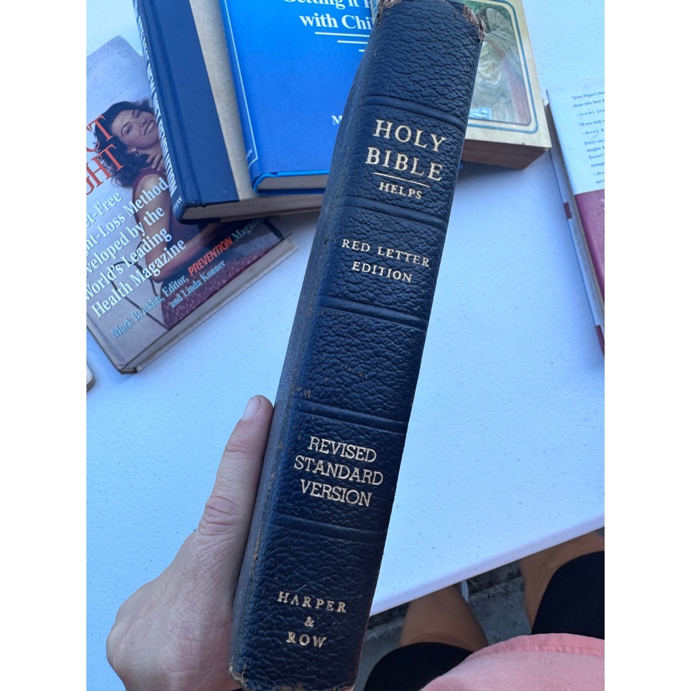 Vintage Holy Bible Revised Standard Version Red Letter Edition Harper Row Black